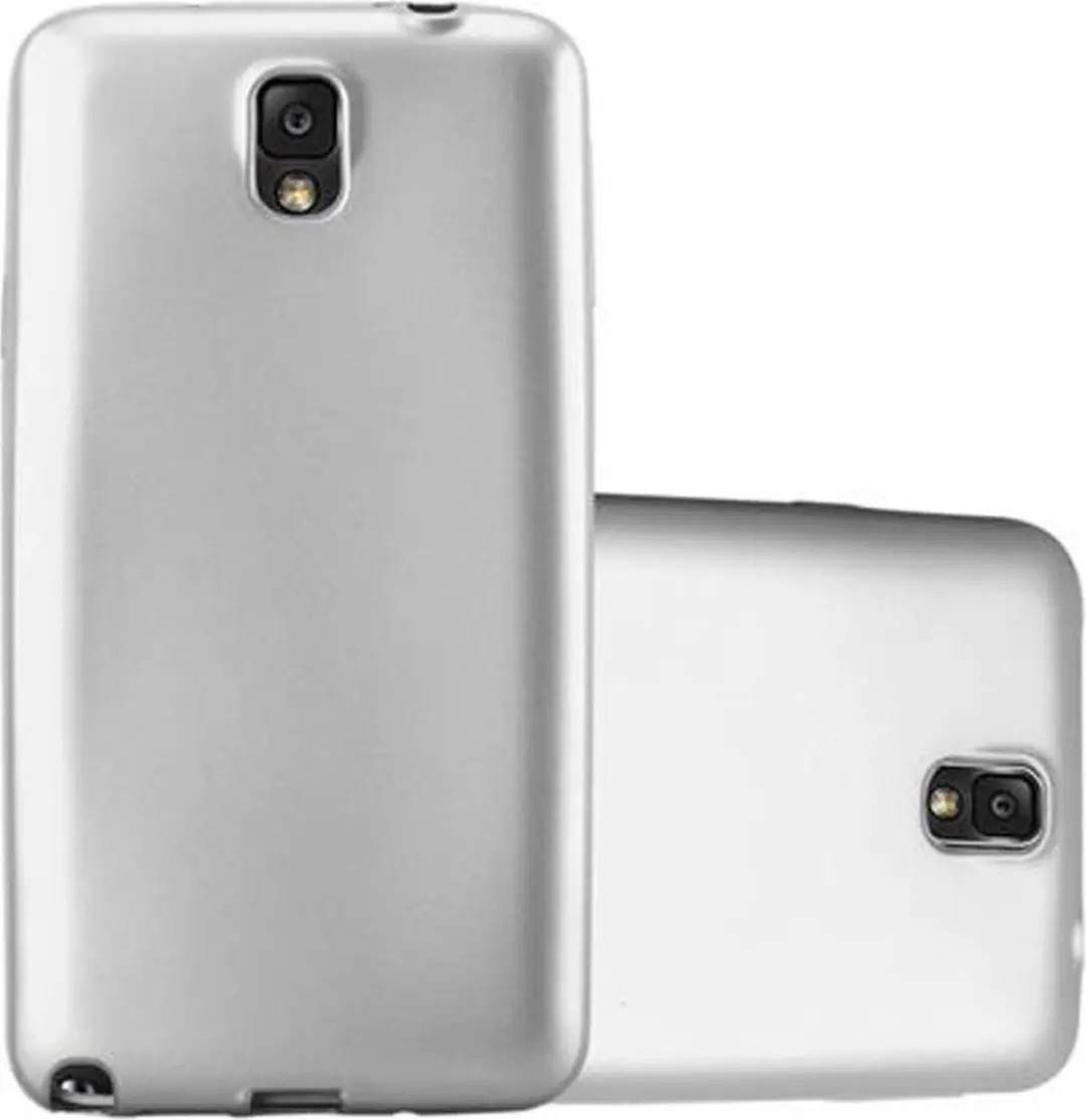 Cadorabo Hoesje geschikt voor Samsung Galaxy NOTE 3 in METALLIC ZILVER