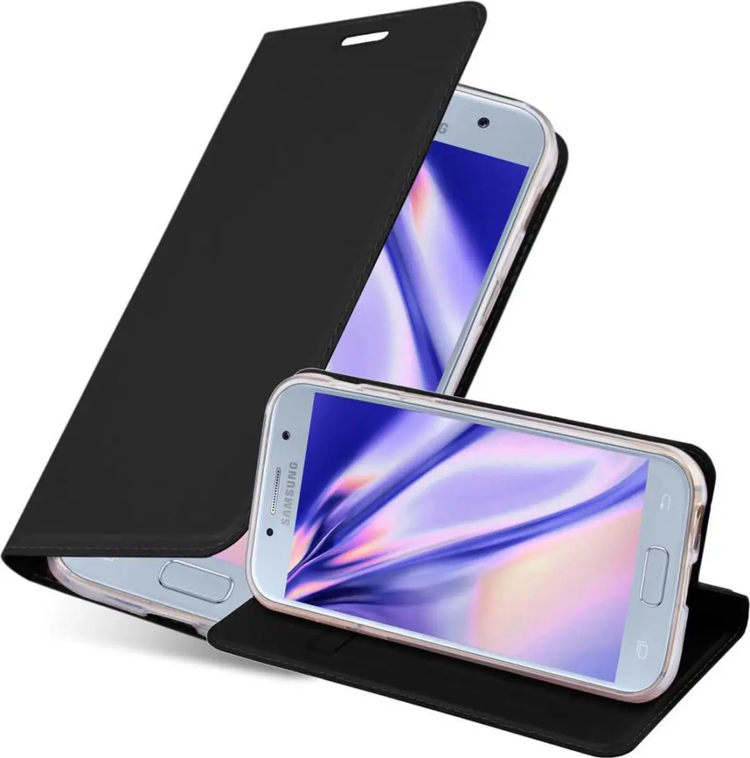 Cadorabo Hoesje geschikt voor Samsung Galaxy A5 2017 in CLASSY ZWART