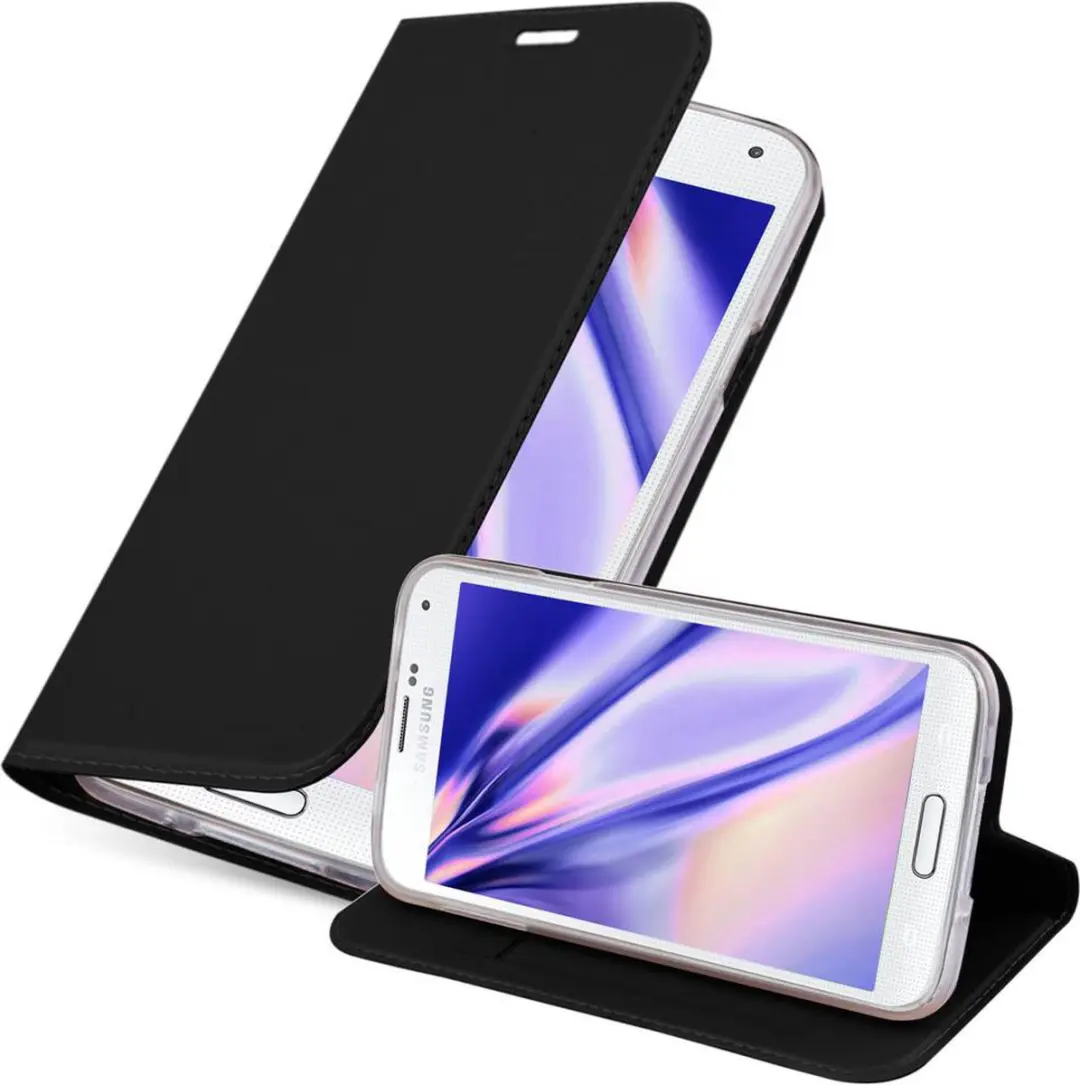 Cadorabo Hoesje geschikt voor Samsung Galaxy S5 / S5 NEO in CLASSY ZWART