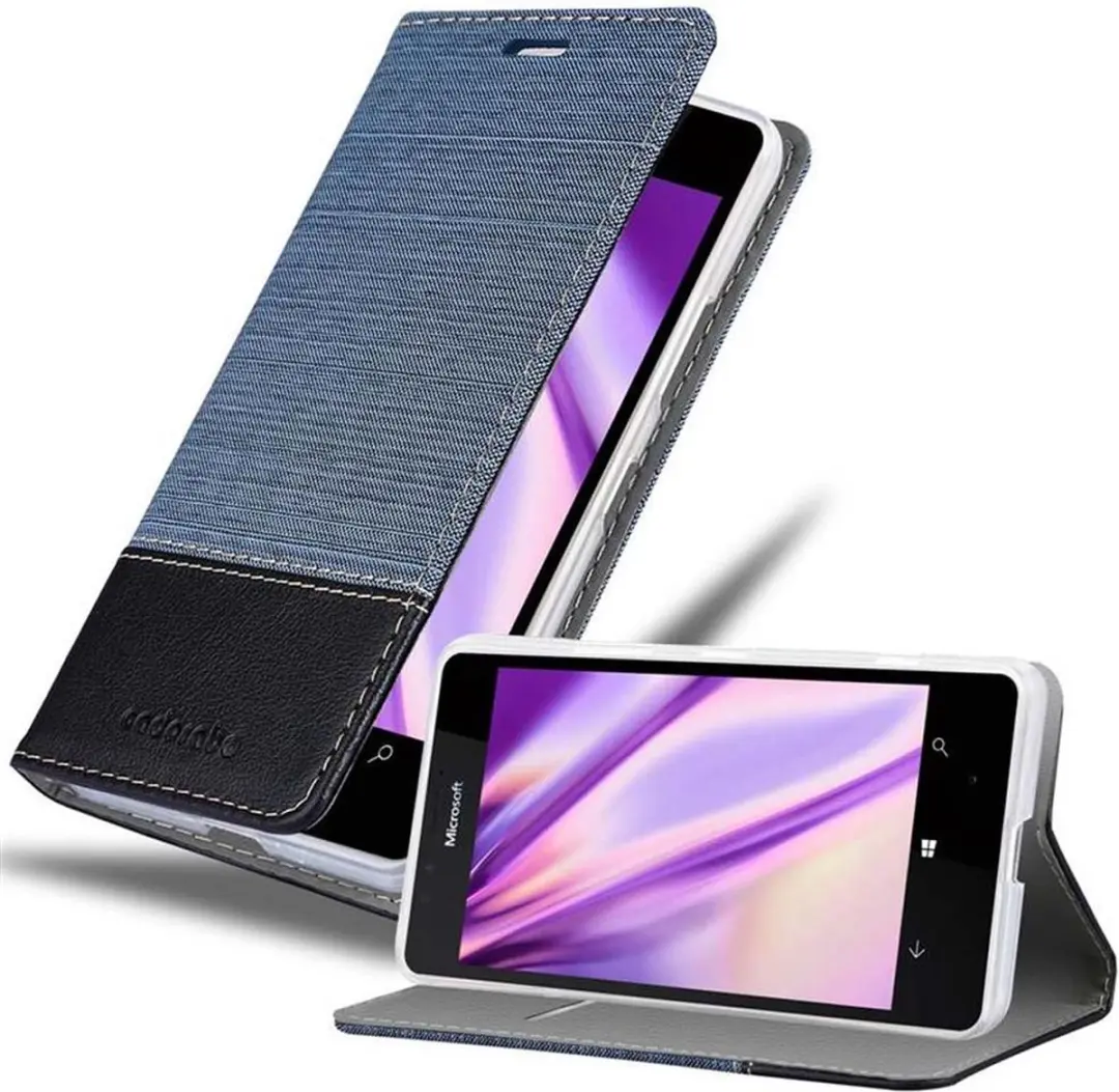Cadorabo Hoesje geschikt voor Nokia Lumia 950 in DONKERBLAUW ZWART
