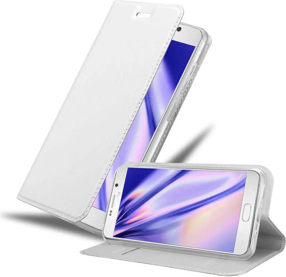 Cadorabo Hoesje geschikt voor Samsung Galaxy NOTE 5 in CLASSY ZILVER