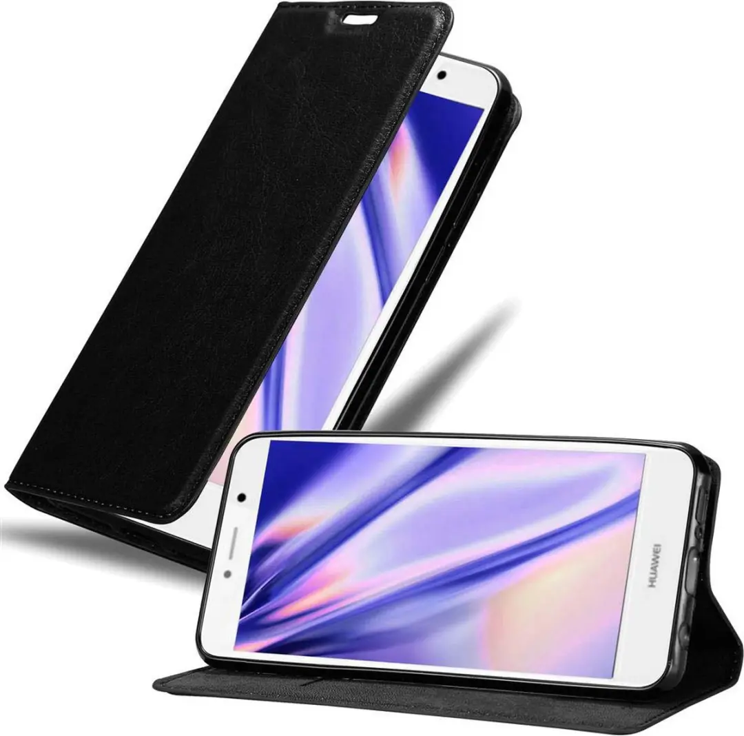 Cadorabo Hoesje geschikt voor Huawei Enjoy 7 PLUS in ZWARTE NACHT