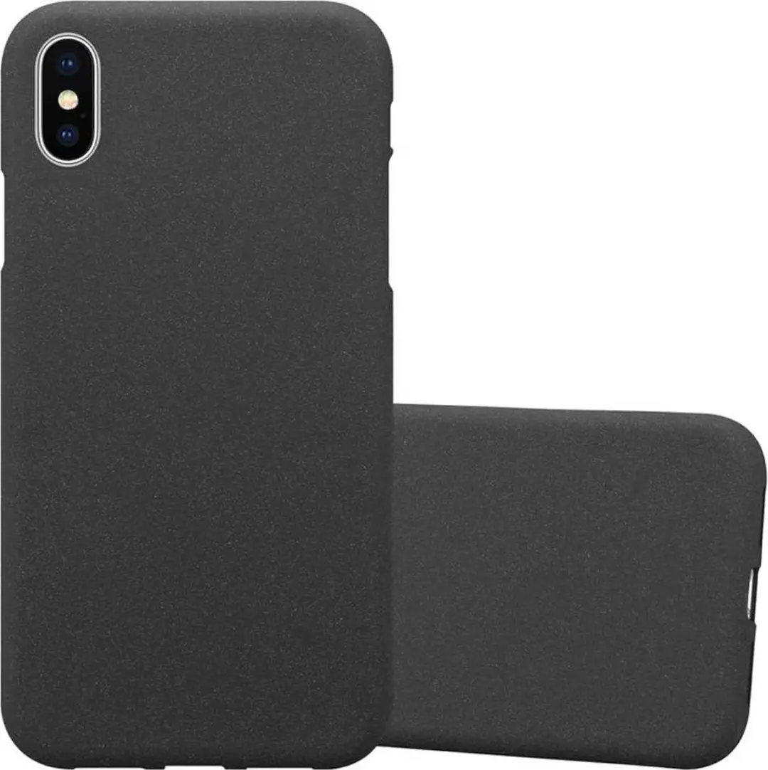 Cadorabo Hoesje geschikt voor Apple iPhone XS MAX in FROST ZWART