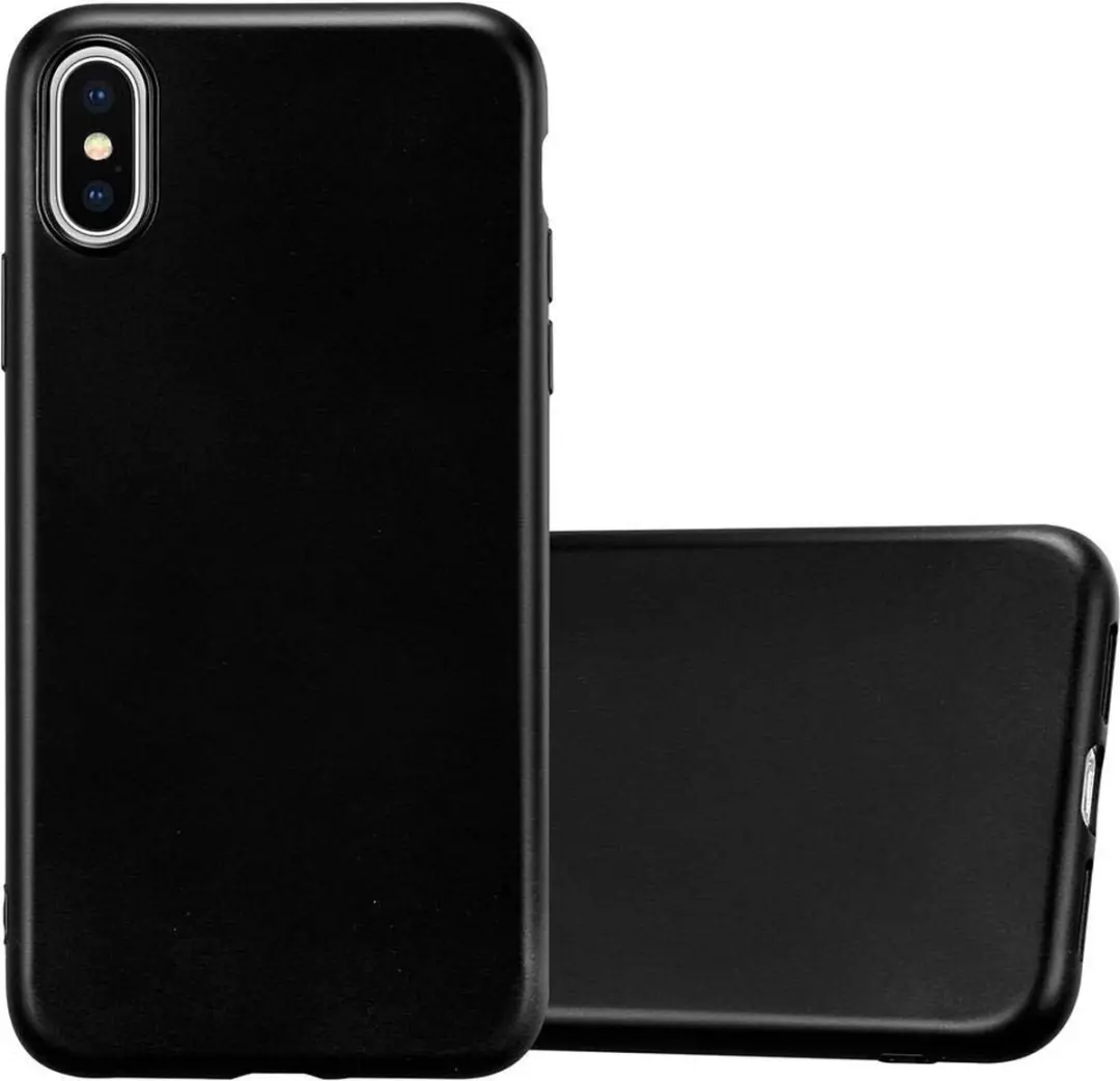 Cadorabo Hoesje geschikt voor Apple iPhone XS MAX in METALLIC ZWART