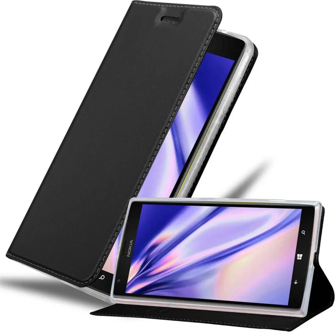 Cadorabo Hoesje geschikt voor Nokia Lumia 1520 in CLASSY ZWART
