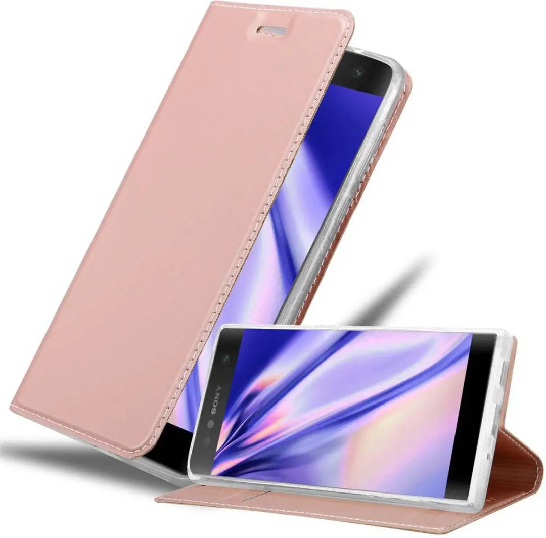 Cadorabo Hoesje geschikt voor Sony Xperia XA2 in CLASSY ROSE GOUD