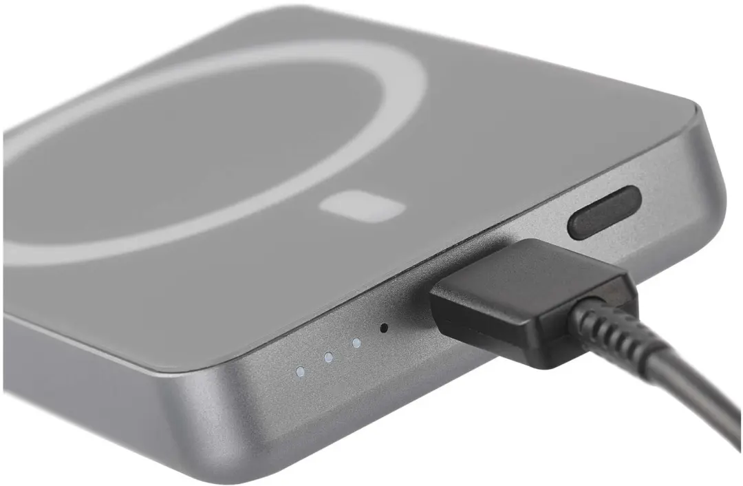 Emos WI 522 Powerbank 5000mAh - 20W - Draadloos opladen - Grijs - afbeelding 4 van 6