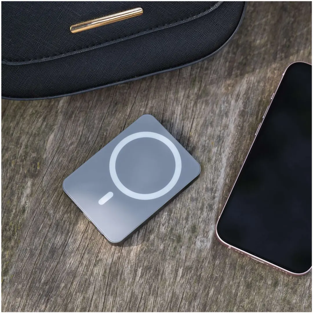 Emos WI 522 Powerbank 5000mAh - 20W - Draadloos opladen - Grijs - afbeelding 5 van 6