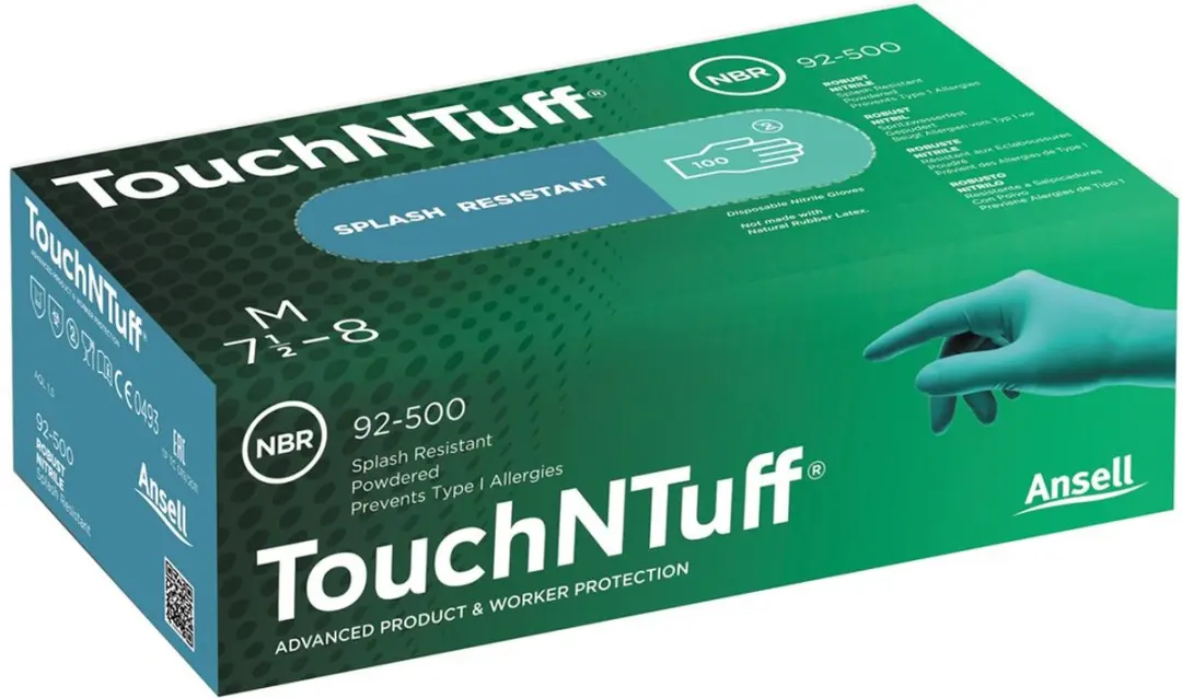 Ansell TouchNTuff Nitril Wegwerphandschoenen - 100 stuks - afbeelding 6 van 6