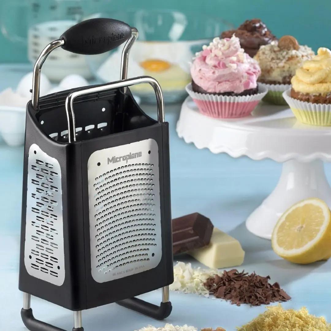 Microplane Box Grater 4-zijdig - Zwart - afbeelding 6 van 6