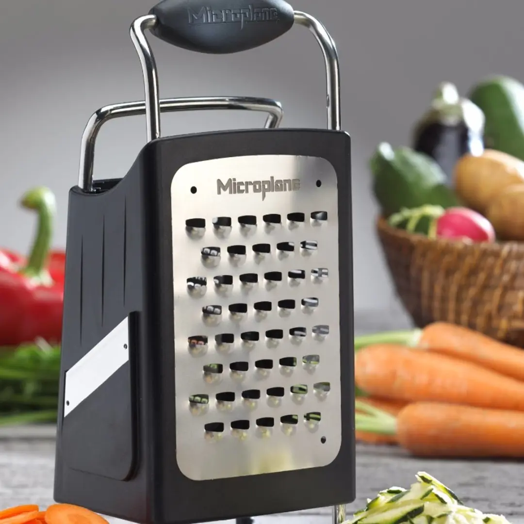 Microplane Box Grater 4-zijdig - Zwart - afbeelding 3 van 6