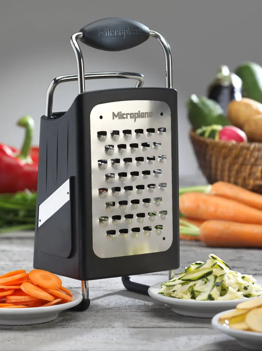 Microplane Box Grater 4-zijdig - Zwart - afbeelding 4 van 6