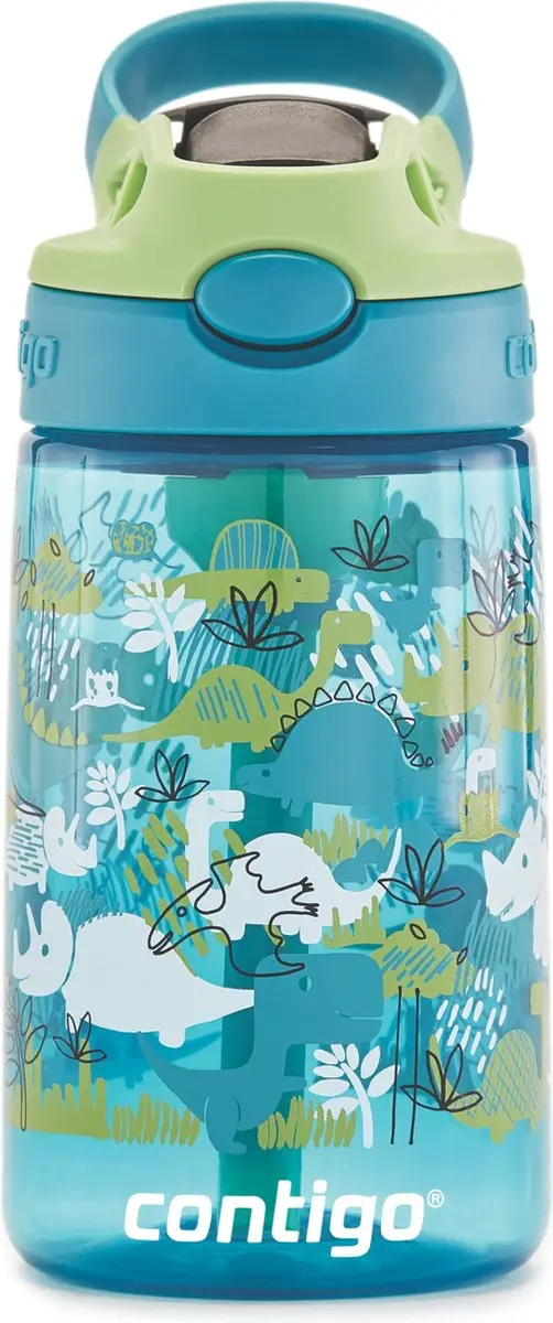 Contigo Easy Clean Autospout Kinderdrinkfles 420ml - Dino Boy - afbeelding 2 van 6