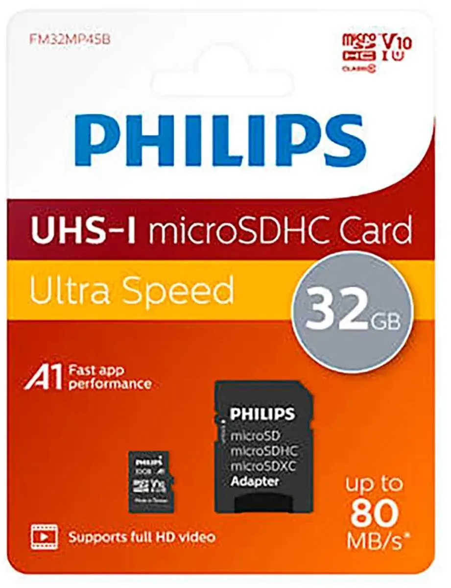 Philips FM32MP45B Micro SDHC 32GB - Class 10 UHS-I