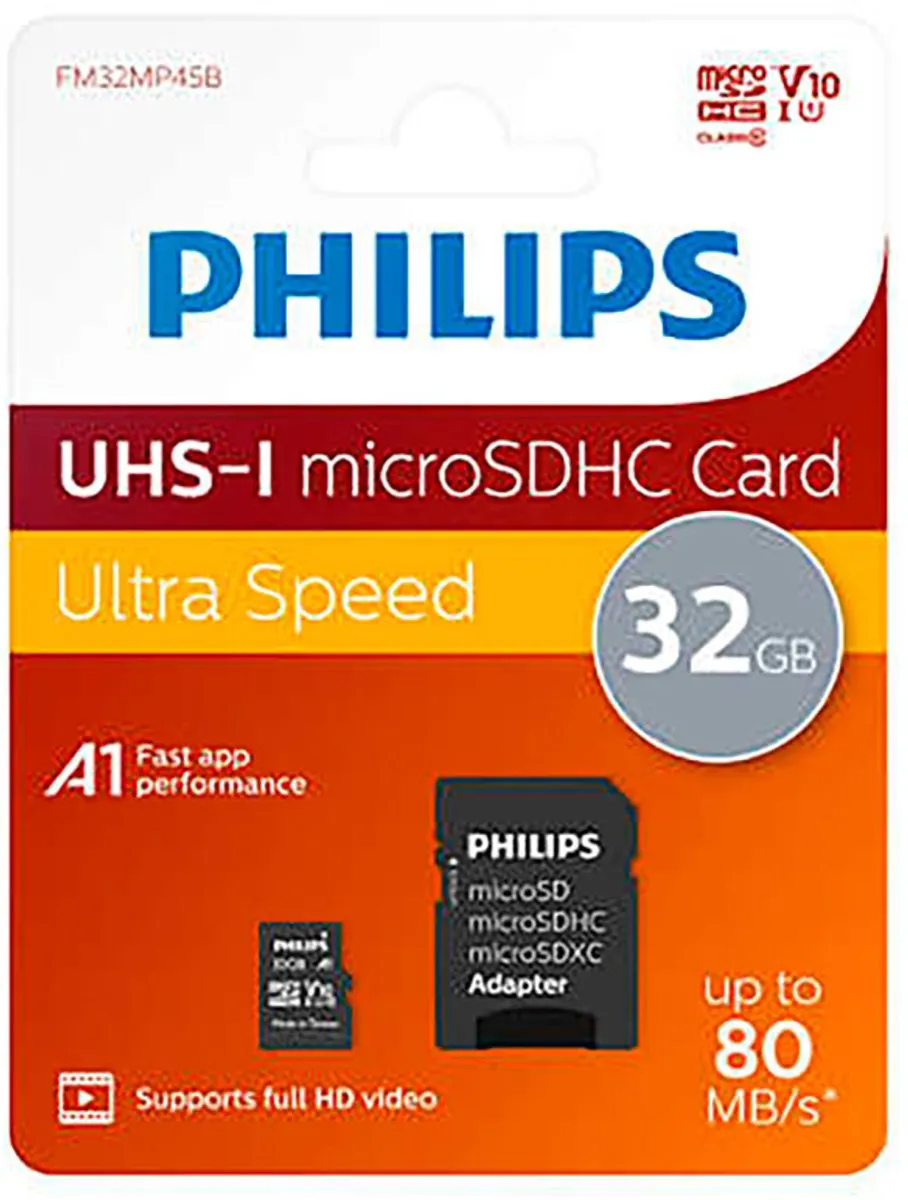 Philips FM32MP45B Micro SDHC 32GB - Class 10 UHS-I