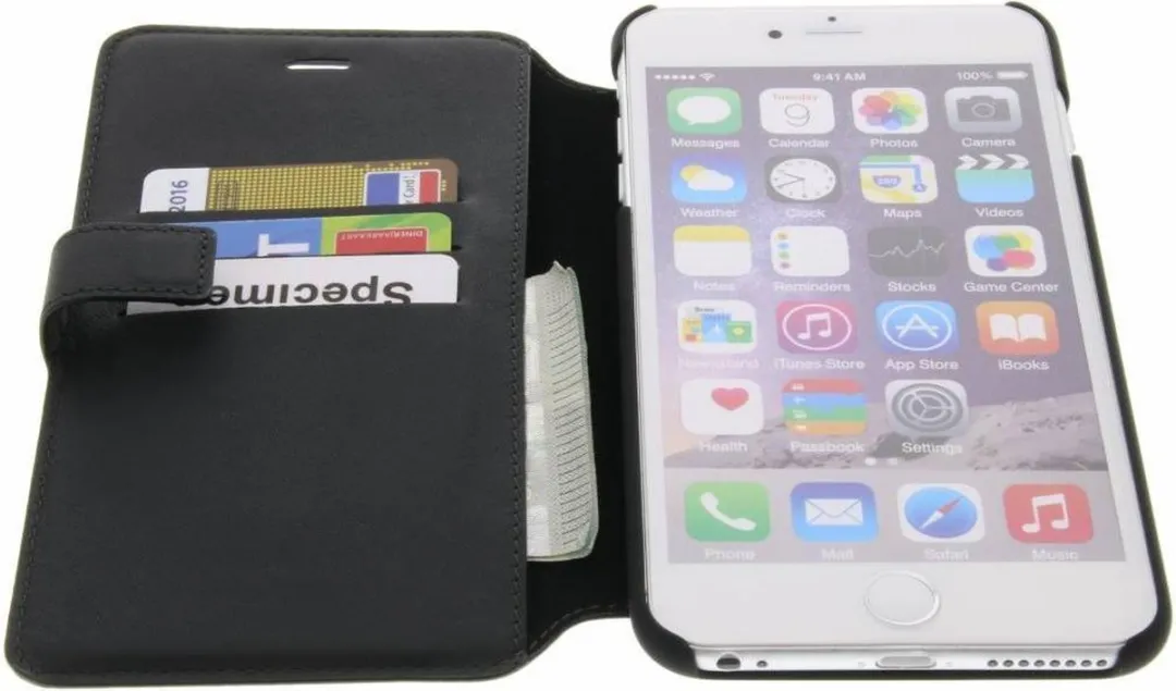 Mercedes-Benz Leather Wallet Book Case iPhone 6/6S Plus - Zwart - afbeelding 6 van 6