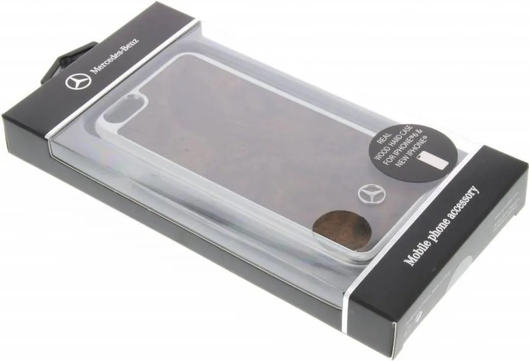 Mercedes-Benz Genuine Wood Hard Case iPhone 6/6s - Bruin - afbeelding 6 van 6