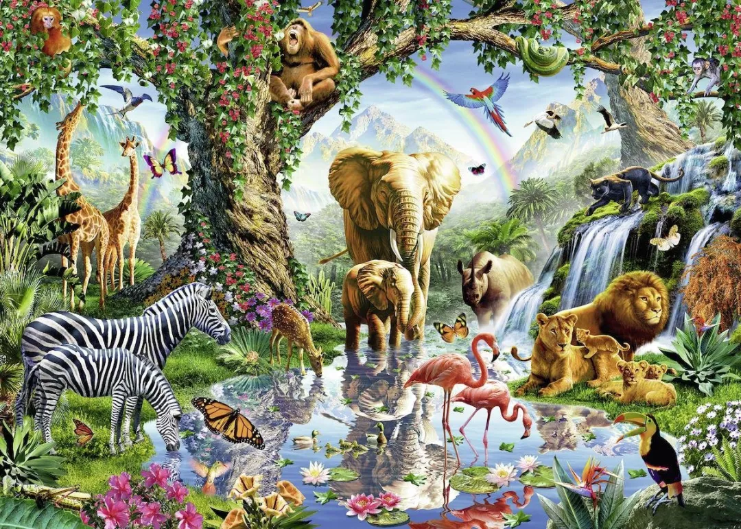 Ravensburger Avonturen in de Jungle Legpuzzel 1000 Stuks - Multicolor - afbeelding 2 van 6