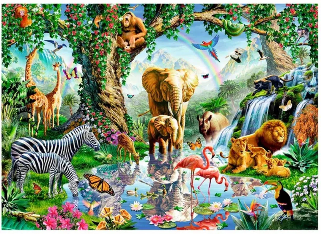 Ravensburger Avonturen in de Jungle Legpuzzel 1000 Stuks - Multicolor - afbeelding 4 van 6