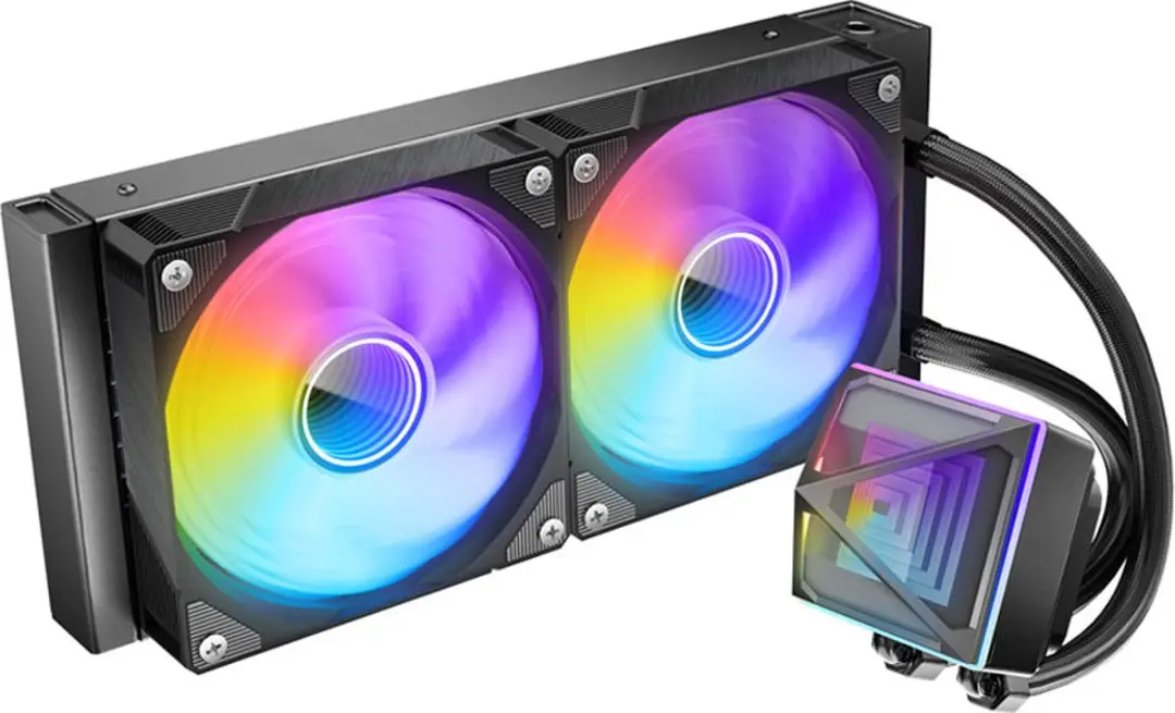 AZZA Pyramid 240mm ARGB CPU Waterkoeler LCAZ-240Y-ARGB - Zwart - afbeelding 3 van 4