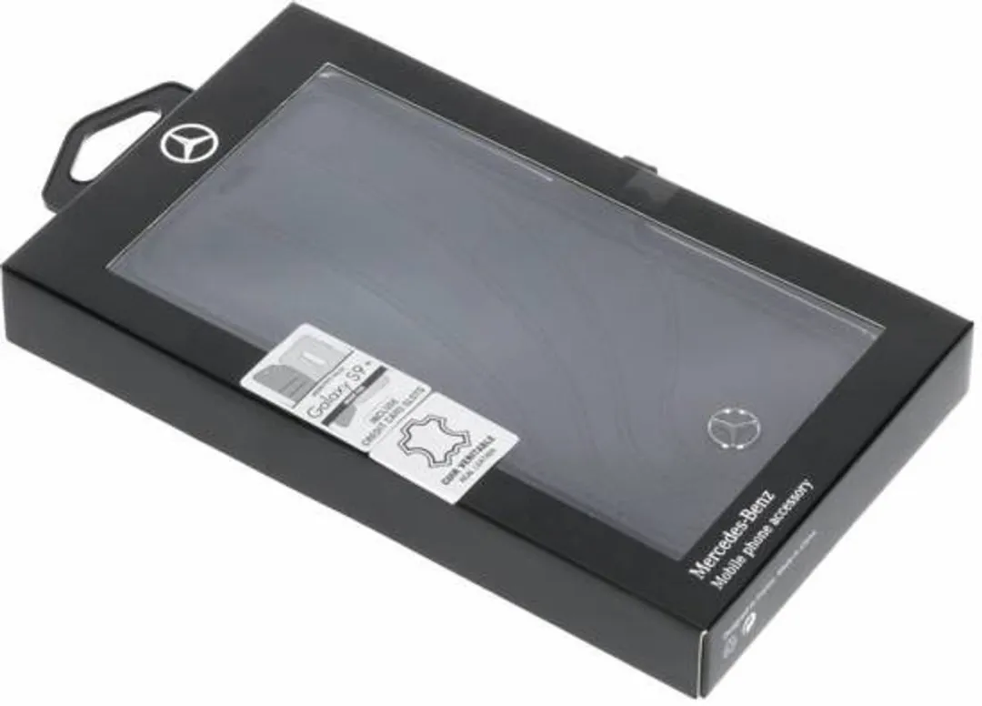 Mercedes-Benz Galaxy S9+ Hoesje - Zwart Leder - 2 Pasjes - afbeelding 6 van 6
