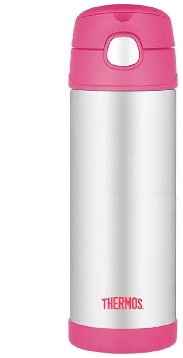 Thermos Kinder RVS met Rietje
