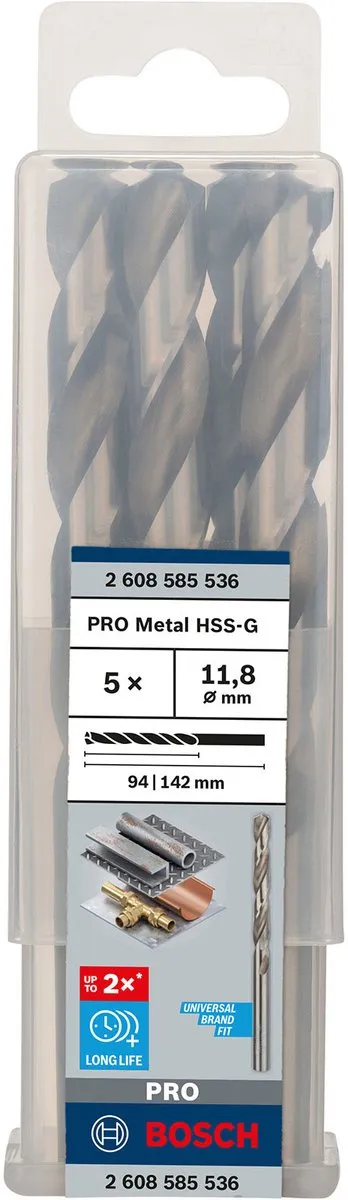 Bosch Professional ST. LINE 11.8mm HSS-G Boor - 5 Stuks