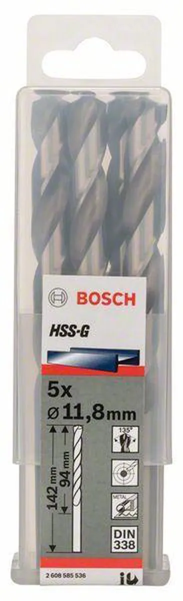 Bosch Professional ST. LINE 11.8mm HSS-G Boor - 5 Stuks