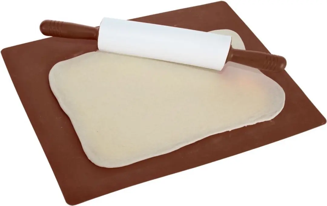 Deegmat en Deegroller Silicone 60x50 cm 2 delig