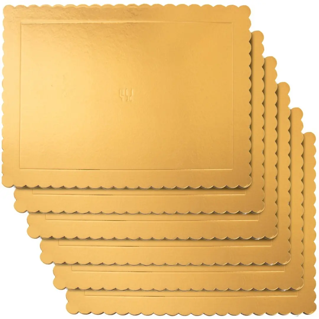 Taartonderlegger Gouden Rechthoekige 40x30 cm 6 stuks