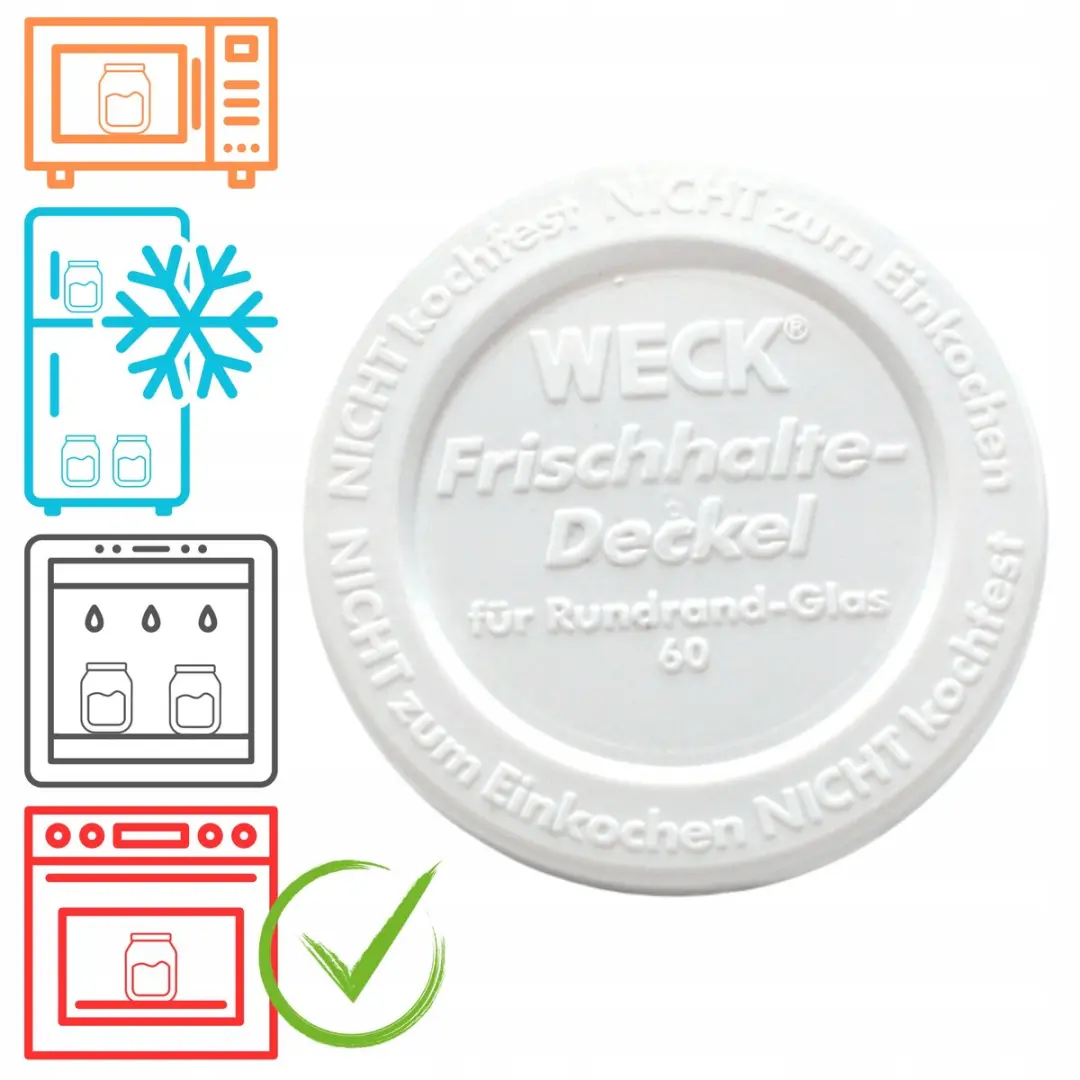 WECK Kunststof Deksel voor Potten 60mm