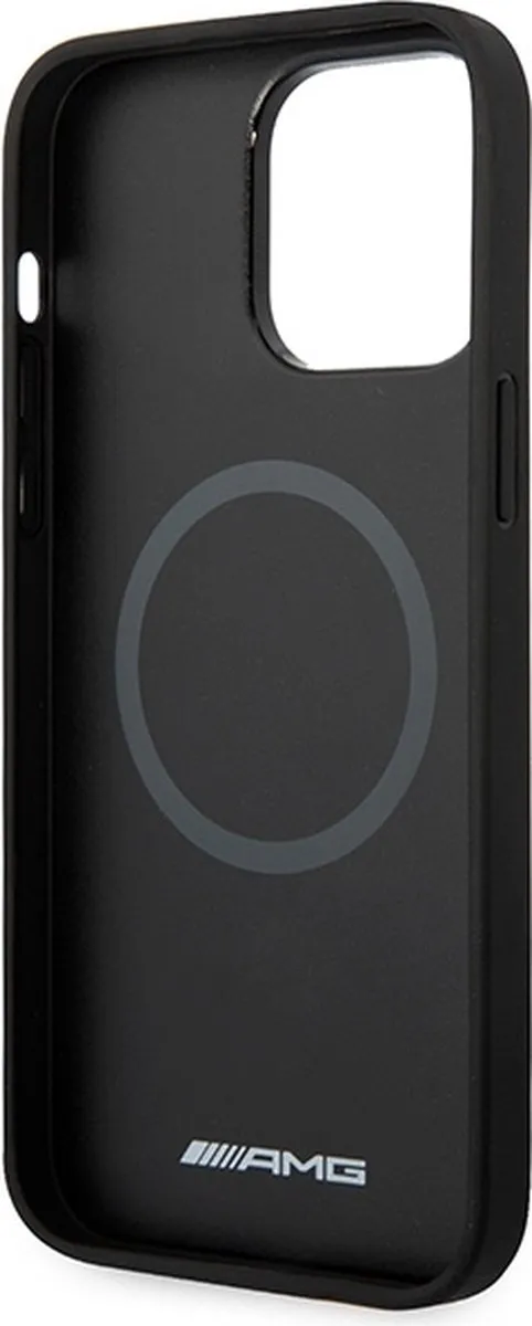 Mercedes-Benz AMG Leather Back Case - iPhone 14 Pro Max - Zwart - afbeelding 6 van 6
