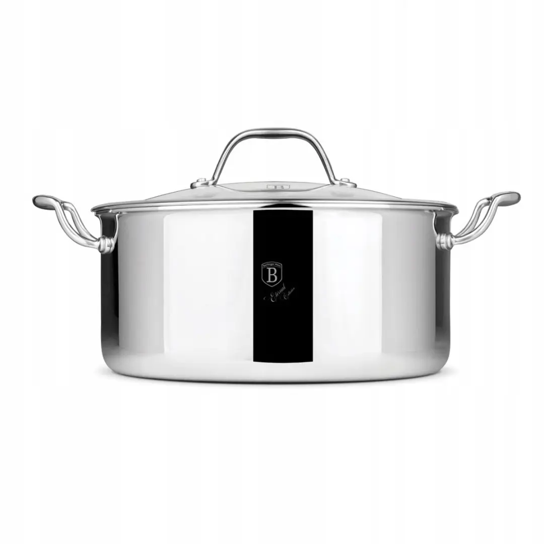 BerlingerHaus Braadpan 24 cm Eeuwige RVS met Antiaanbaklaag