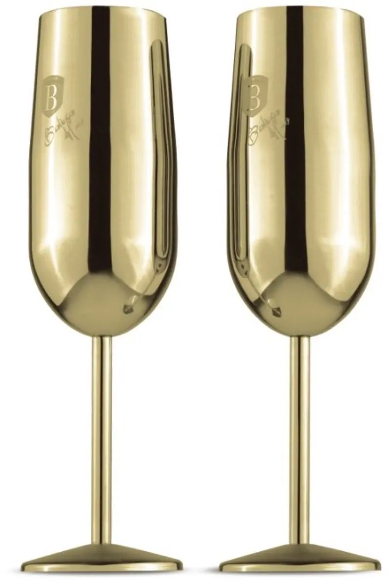 Set van 2 champagneglazen van 260 ml, Gold