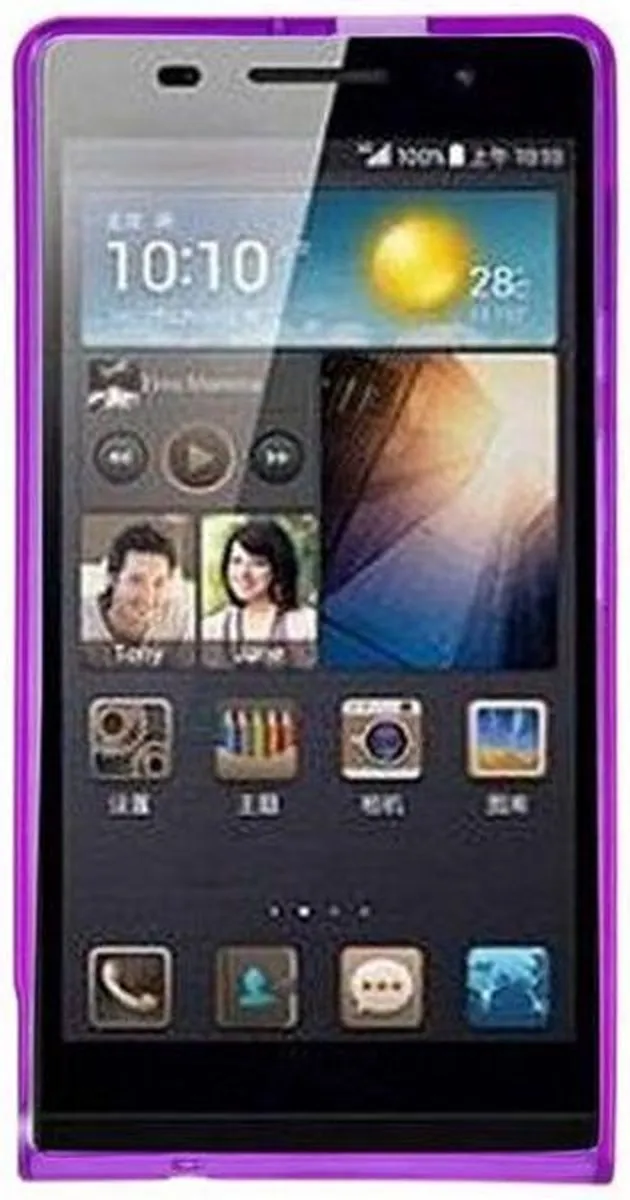 Huawei P6 TPU Hoesje - Paars