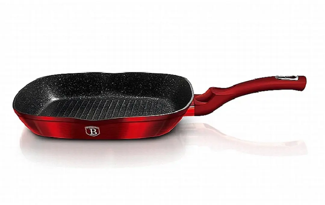 Grillpan met marmeren coating, 28 cm, Burgundy Metallic Line