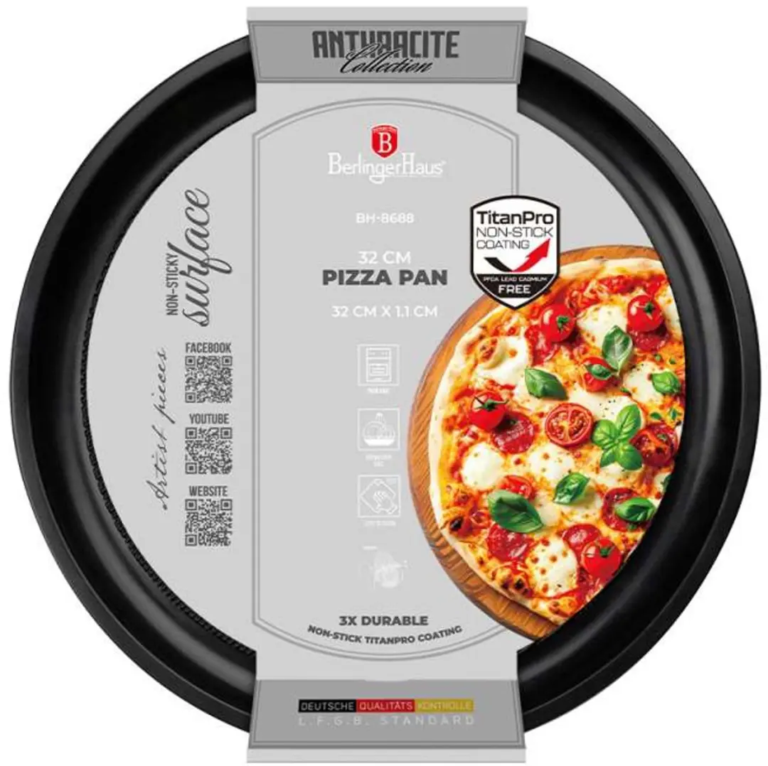 Pizzapan met titaniumcoating, 32 cm, Anthracite Collection
