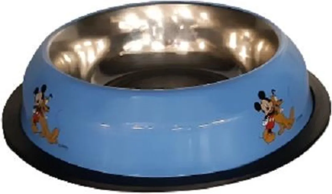 Disney Voerbak RVS - 23cm - Blauw/Zilver