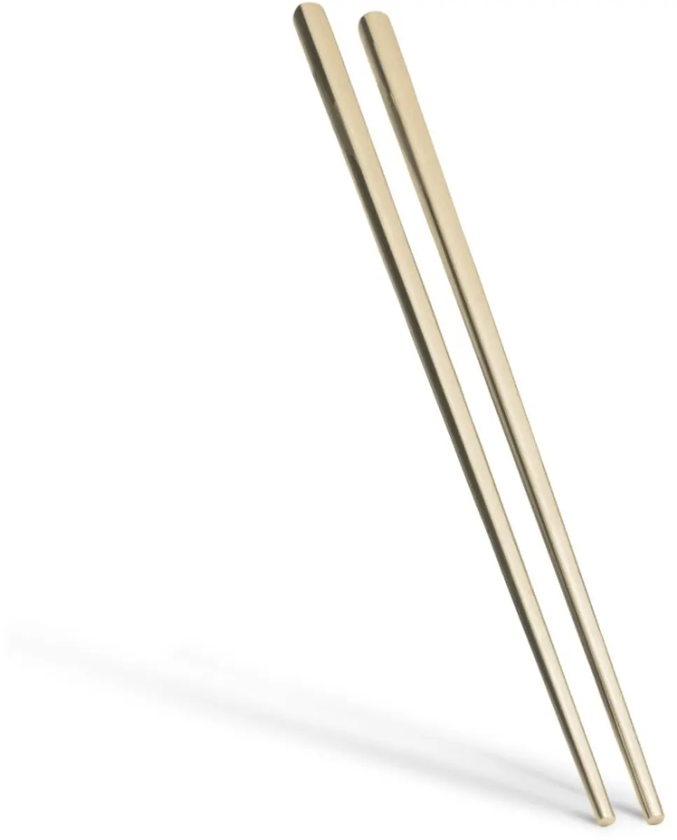 Set van 12 eetstokjes met PVD-coating uit de Gold Collection