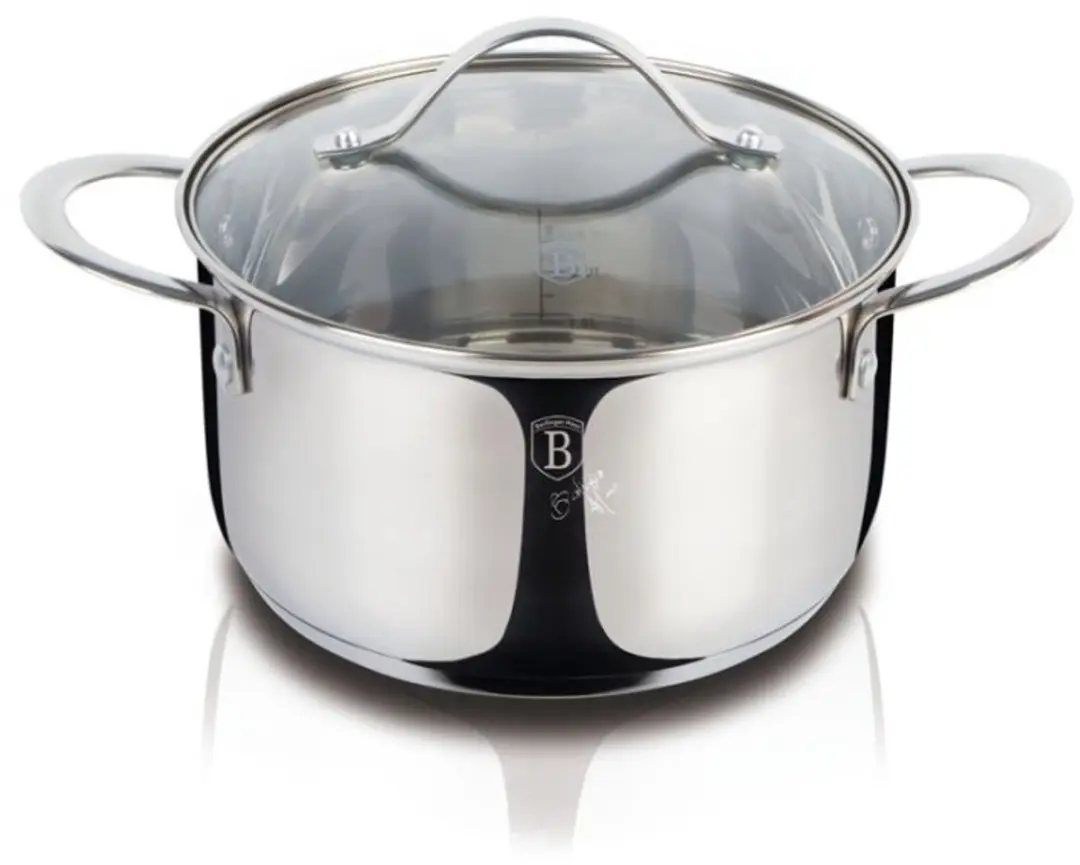 Pannetje met deksel 18 cm, roestvrij staal, Silver Jewellery