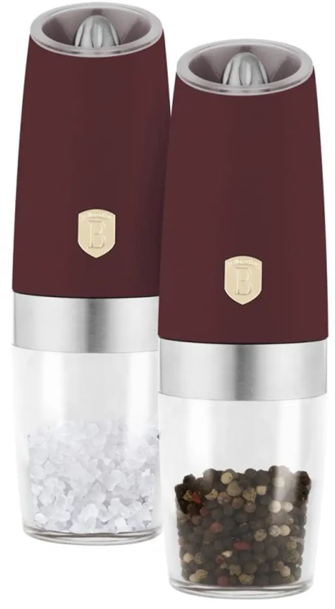 Berlinger Haus Elektrische Peper- en Zoutmolen Set Gravity Mat Bordeaux