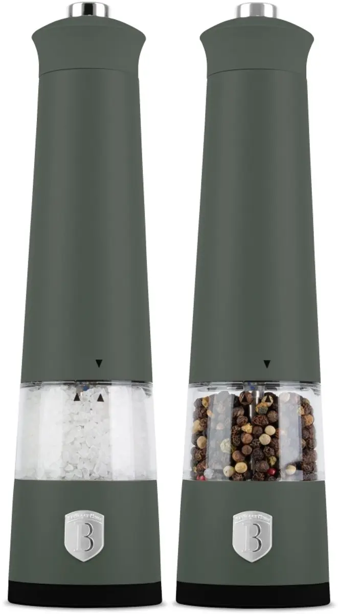 Elektrische peper- en zoutmolen, set van 2 stuks, Matte Green Collection