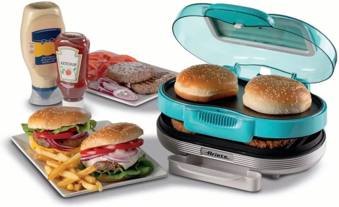 Ariete 0205/01 Party Time Hamburgermaker - 1200W - Blauw - afbeelding 3 van 6
