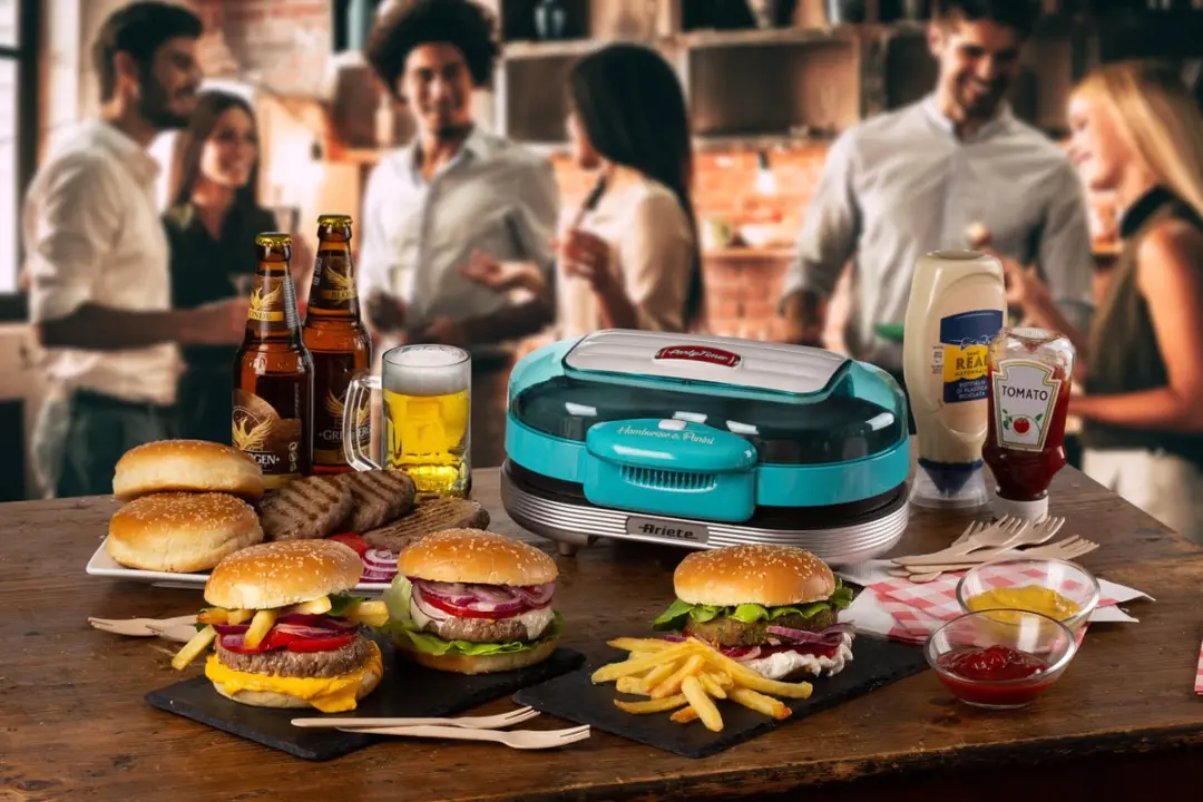 Ariete 0205/01 Party Time Hamburgermaker - 1200W - Blauw - afbeelding 4 van 6