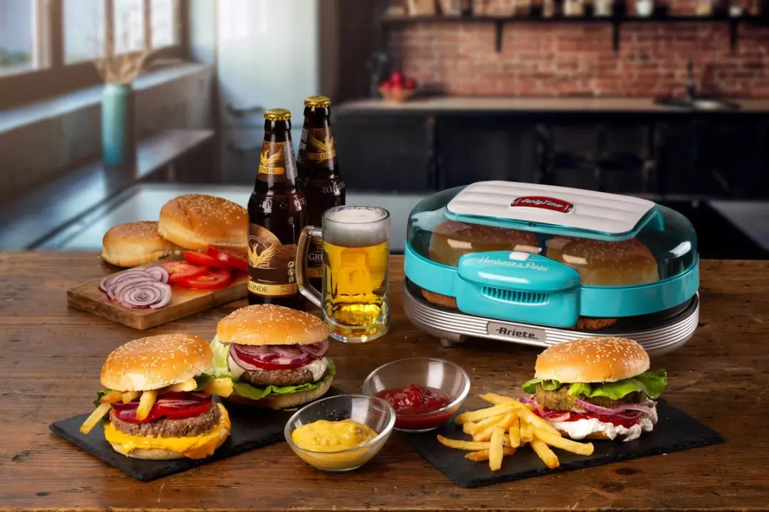 Ariete 0205/01 Party Time Hamburgermaker - 1200W - Blauw - afbeelding 6 van 6