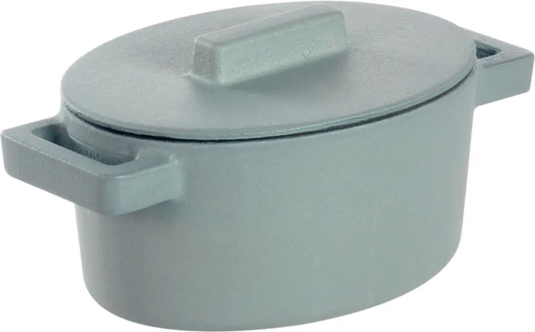 Braadpan Blauw 13 cm x 10 cm incl deksel