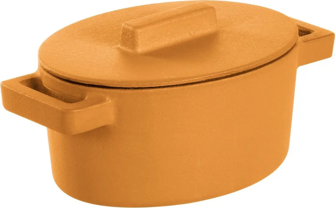 Braadpan Geel 13 cm x 10 cm incl deksel