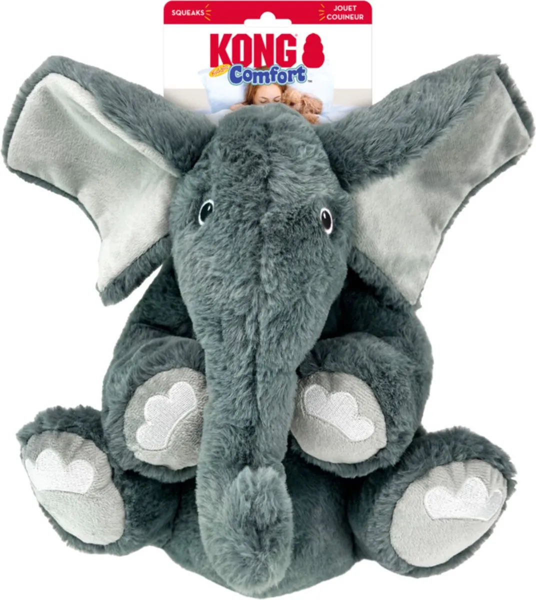 KONG Comfort Kiddos Jumbo Olifant - Blauw
