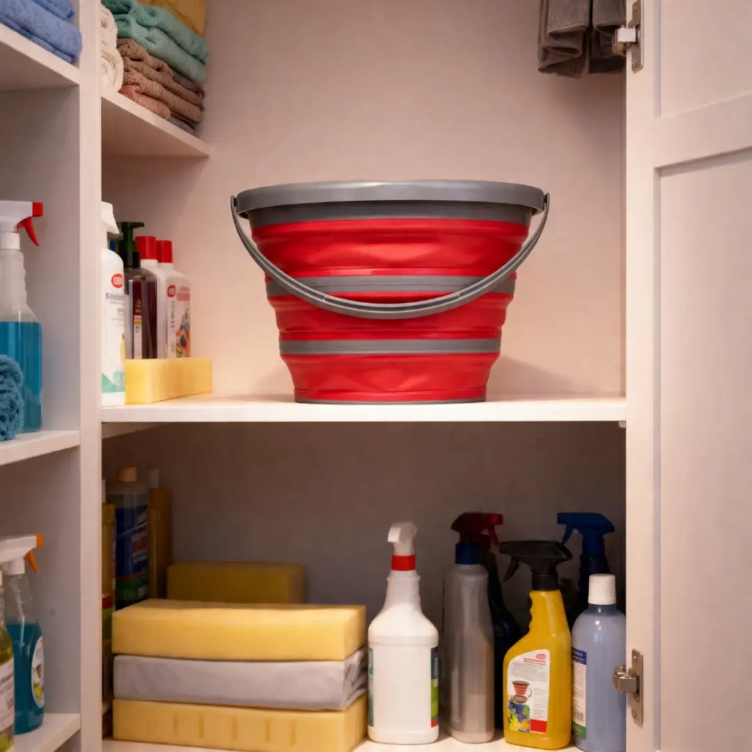 Dirt Devil Opvouwbare Emmer 10 Liter - Rood - afbeelding 2 van 6