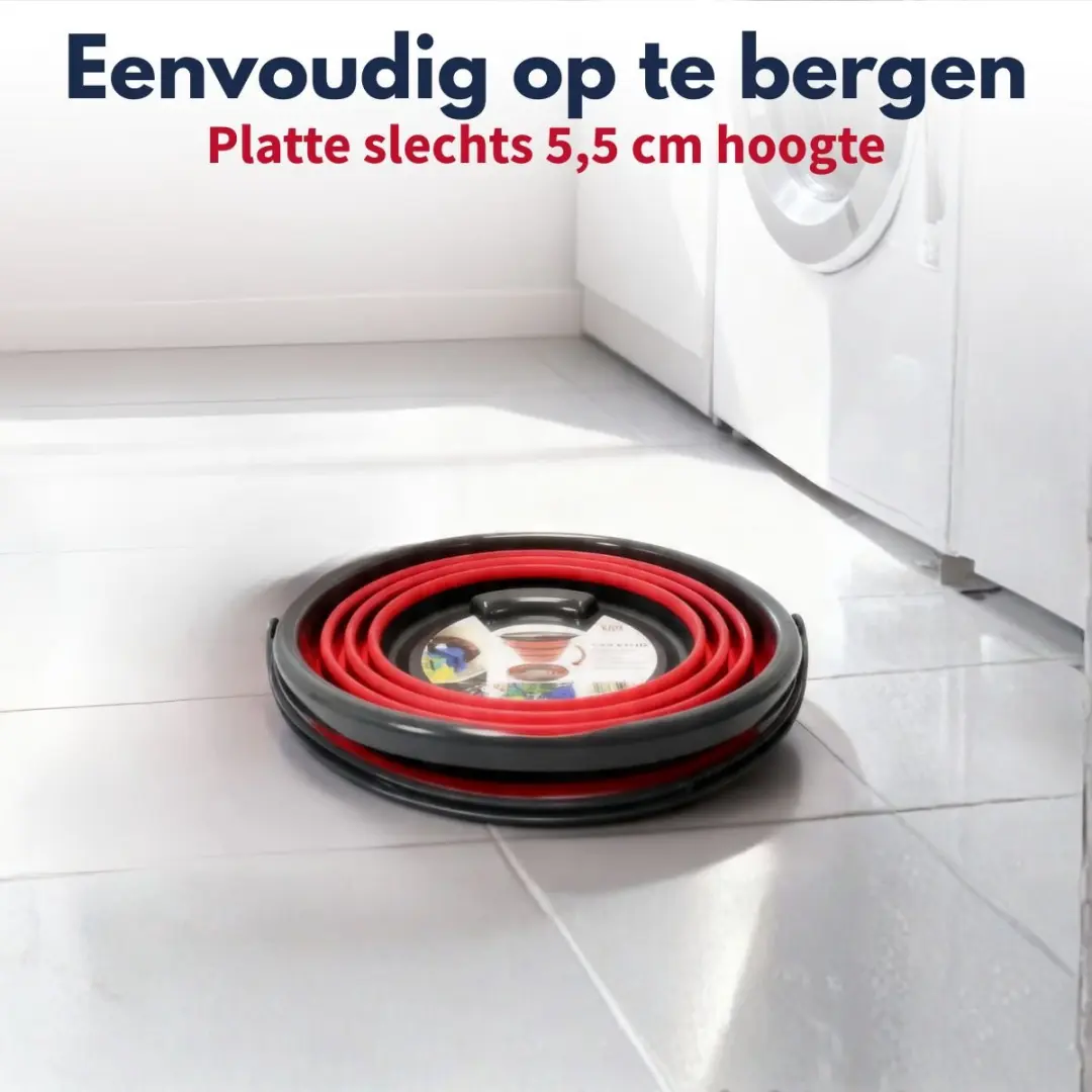 Dirt Devil Opvouwbare Emmer 10 Liter - Rood - afbeelding 5 van 6
